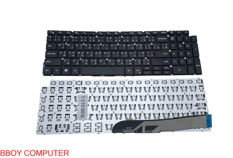 DELL Keyboard คีย์บอร์ด DELL Inspiron 5584 5590 5593 5594 5598 7590 7591 7791  15 3501 3502 3505 5501 5502 5508 15 7500 7501 7590 7591 สีดำ ไทย -อังกฤษ *+