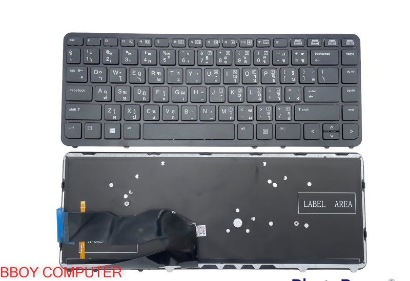 HP Keyboard คีย์บอร์ด EliteBook 840-G1 840-G2 850-G1 740-G1 745-G2 750-G1 750-G2 755-G2  Zbook 14  มีไฟ backlite TH-EN