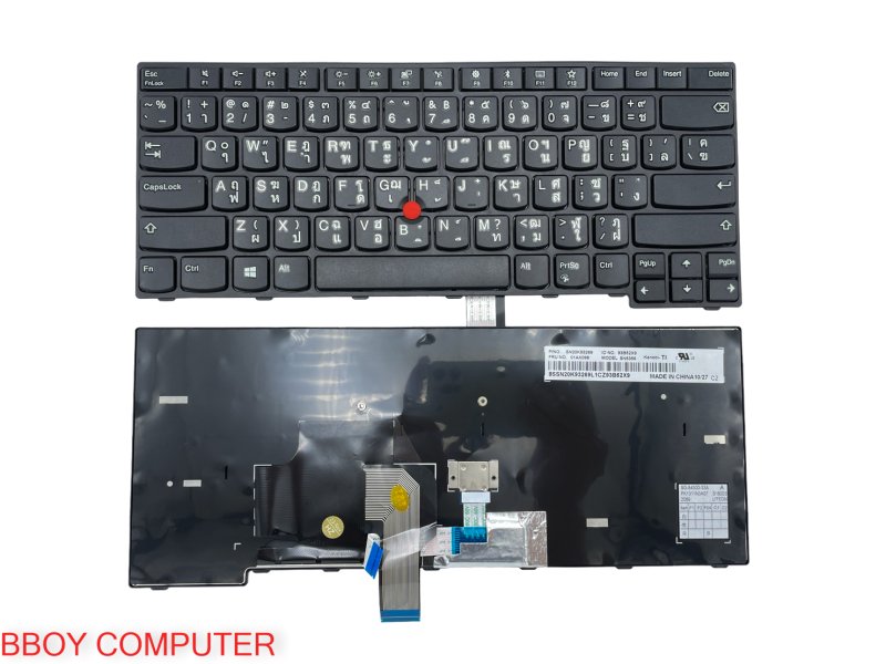 LENOVO Keyboard คีย์บอร์ด LENOVO Thinkpad E470 E470C E475 P/N  01AX000 01AX040 01AX080 ไทย-อังกฤษ