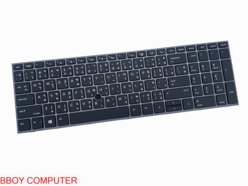 HP Keyboard คีย์บอร์ด HP  ZBOOK 15 G5 G6 17 G5 G6 มีไฟ  และปุ่ม point stick TH-EN *+