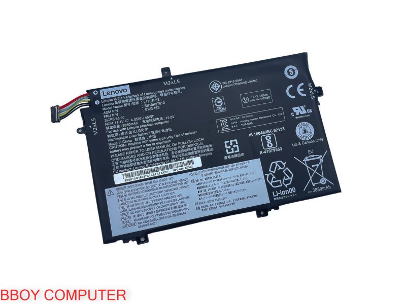 LENOVO Battery แบตเตอรี่ ของแท้ Thinkpad L14 gen2 L14-2 L480 L580 Series L17L3P52 L17C3P52  01AV463 L17C3P52 ThinkPad L15 2ND GEN-20X3  L590 (รุ่น 20Q7, 20Q8) 