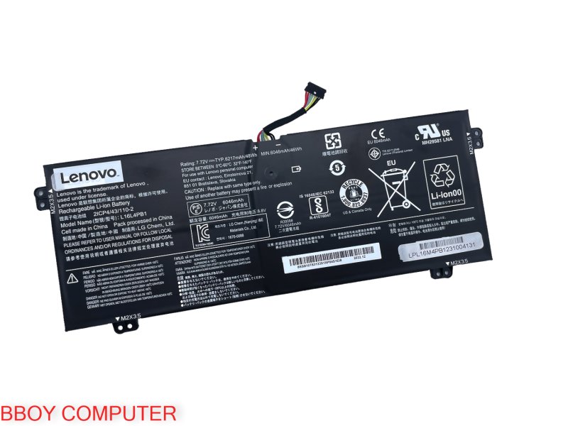 LENOVO Battery แบตเตอรี่ ของแท้ Lenovo Yoga 720-13IKB 81C3 80X6 Yoga 730-13IKB 81C3 Yoga 730-13IWL L16C4PB1 L16L4PB1 L16M4PB1 