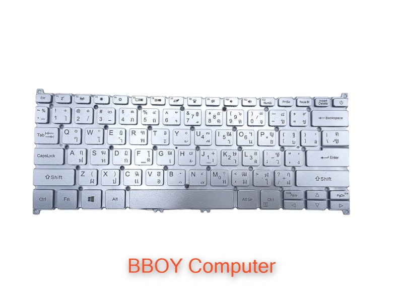 ACER Keyboard คีย์บอร์ด Acer aspire 3 a314-22 sf314-41 Swift 3 SF314-54 SF114-32 a314-35 ( sf314-55 SF314-41 มี 2 แบบ ต้องแกะเทียบก่อน) aspire 5 a514-54 A514-53 A514-52 TH-EN สีบรอนซ์เงิน  มีไฟ  backlite  