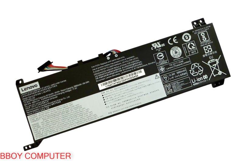 LENOVO Battery แบตเตอรี่ ของแท้ L19C4PC0 L19M4PC0 LEGION 5 17ARH05H 15ARH05 15IMH05 LEGION 5P-15IMH05H LEGION 7 15IMHG05 15IMH05 TYPE A( 60wh) รุ่นนี้มี3 แบบ ต้องแกะแบตออกมาเทียบก่อนสั่งซื้อ  *+