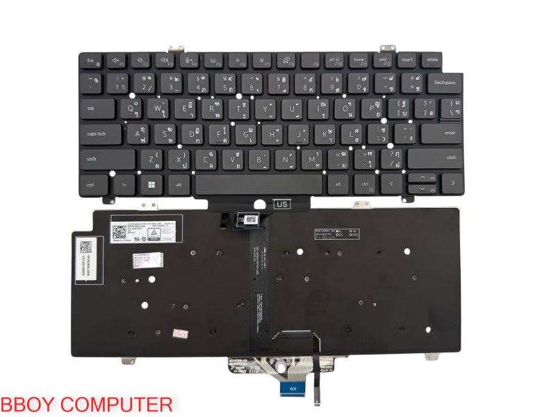 DELL Keyboard คีย์บอร์ด DELL LATITUDE  3440 5420 5421 5430 5431 5440 7420 7430 7520 7530 ไทย-อังกฤษ  มีไฟ Backlite *+
