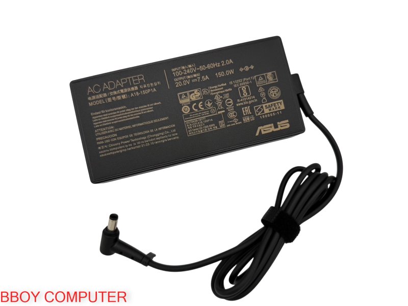 ASUS Adapter อะแดปเตอร์ ของแท้ ASUS 20V 7.5A Slim 150W หัวเข็ม 6.0*3.7 MM ASUS ROG G531GT g531gd FX505DT FX505D fx506lh fa506ih fa706ih gl542li 