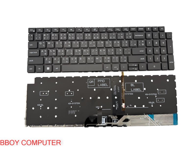 DELL Keyboard คีย์บอร์ด DELL LATITUDE 3520 3530 Vostro 3510 Inspiron 15 3511 3515 5510 5515  TH-EN มีไฟ Backlite *+