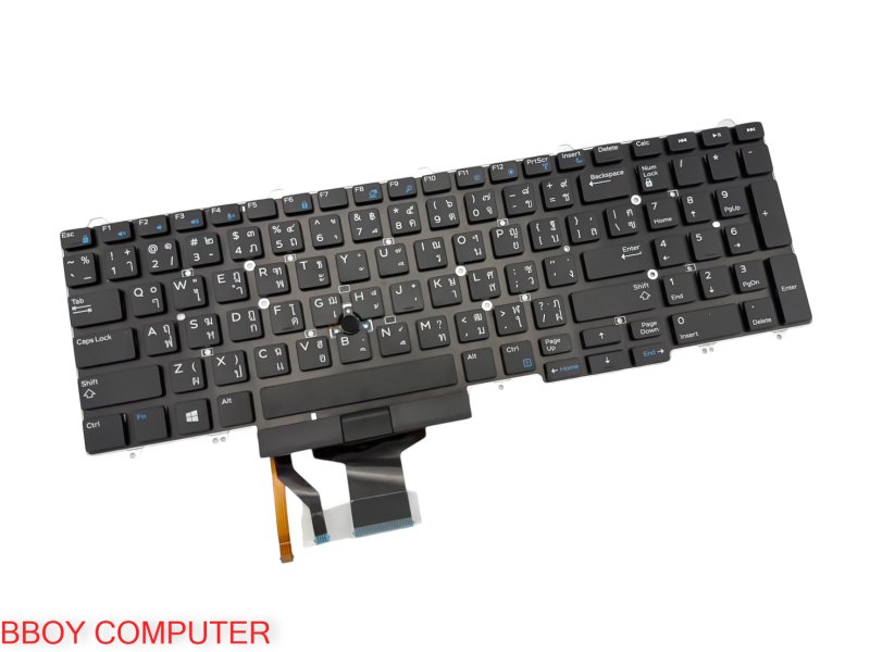 DELL Keyboard คีย์บอร์ด  DELL Latitude E5550 E5570 5580 Precision 15 3510 7510 7710  ไทย อังกฤษ มีไฟ backlie *+