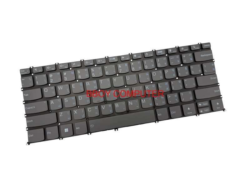 LENOVO Keyboard คีย์บอร์ด Flex5 ideapad 5 14iil05 14are05 14itl05 14alc05 ideapad 3 14alc05 14itl06 YOGA 7 14ITL5 คีย์บอดสีเทา ตัวหนังสือสีฟ้า TH-EN (ใช้ไม่ได้กับ ideapad3 14itl05)  *+