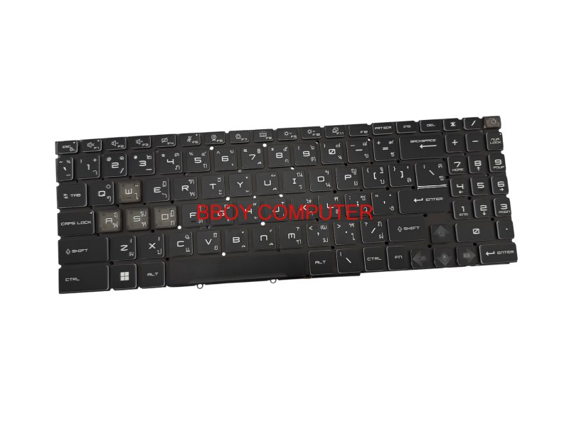 MSI Keyboard คีย์บอร์ด MSI Cyborg 15 A12VE A12VF A13VE A13VF A13UC AS-15K1  มีไฟ Backlite ไทย-อังกฤษ 