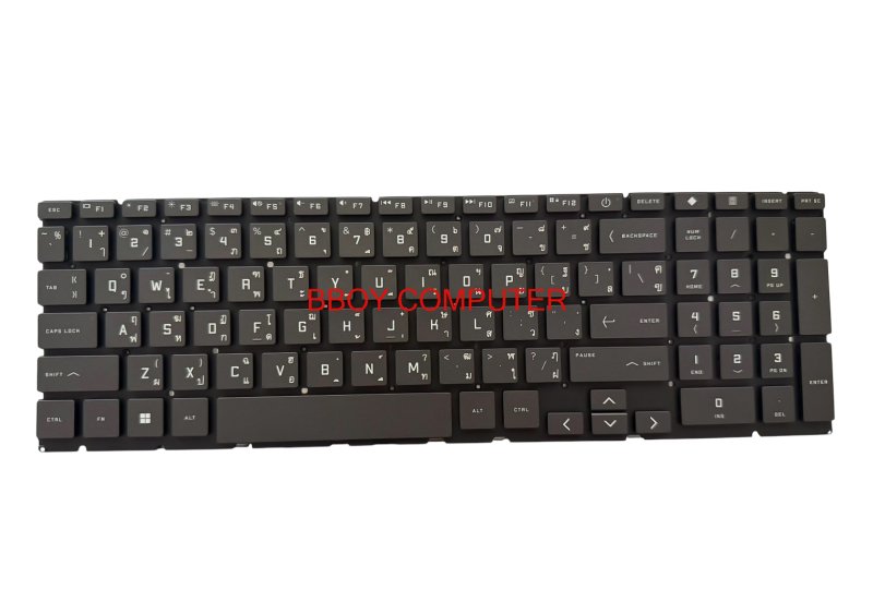 HP KEYBOARD คีย์บอร์ด  HP 16-D1223TX 16-D0267TX 16-E 15-FA 15-FB มีไฟ backliteไทย อังกฤษ *+