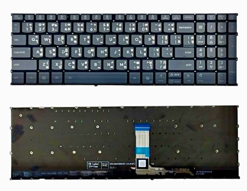 LENOVO Keyboard คีย์บอร์ด LENOVO IdeaPad Slim5 16IAH10 16IRH10 16IRH10R Slim3 15AHP10 15ARP10 15IRH10 15IRH10R มีไฟ ไทย-อังกฤษ ต้องแกะเทียบก่อนสั่งซื้อ *+