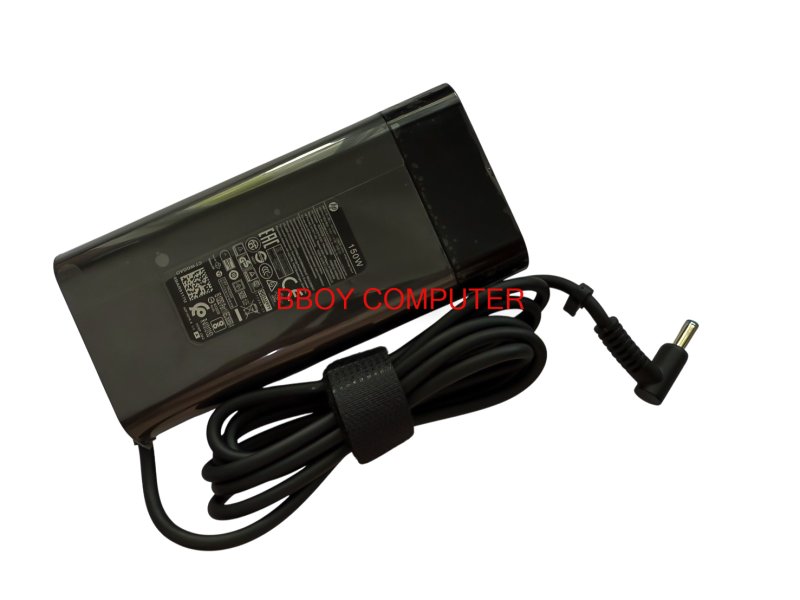 HP Adapter อแดปเตอร์ ของแท้ HP/COMPAQ 19.5V 7.7A 150W หัว 4.5*3.0 MM หัวฟ้า Pavilion 15-ax 15-cx 15-bc 15-cb 15-ce zbook15 g3   ดีไชน์ 2 แบบสลิม  *+